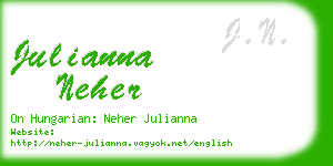 julianna neher business card